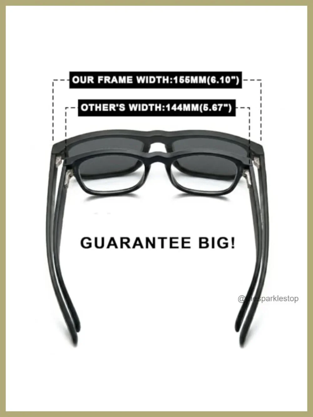 Men's Oversized Square Sunglasses Polarized UV400 Protection
